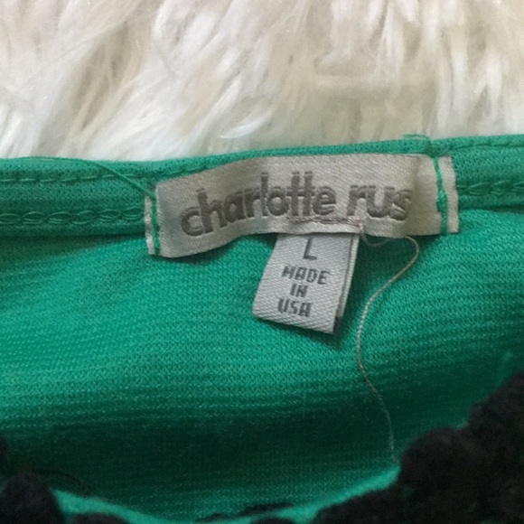 Charlotte Russe Lace Detail Victorian Crop Top - Picture 3 of 4